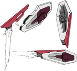 RQM55 Shining Edge beam boomerang mounted on MX2002 beam carry shield