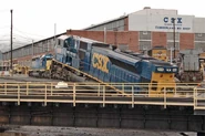 Wrecked CSX SD80MAC