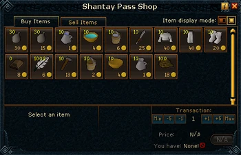 Shantay Pass Shop stock