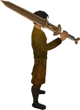 Bronze 2h sword equipped