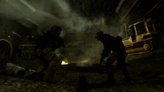 Price and Sandman fighting off enemy forces Down the Rabbit Hole MW3