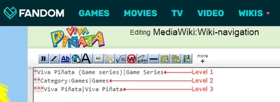 Wiki nav editing