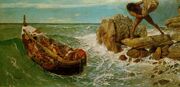 Odysseus and his crew escaping from Polyphemus