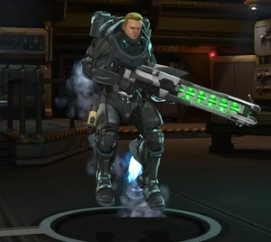 Archangel Armor posing at base