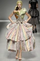 Vivienne Westwood Spring Summer 2009 striped two-tiered maxi wrap skirt with frayed hem