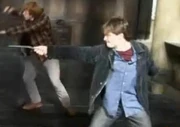 Harry with Bella's wand