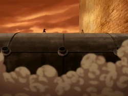 Aang and Azula about to fight