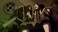 Sato in a mecha tank