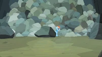 Rainbow Dash comes out from behind boulder S2E07