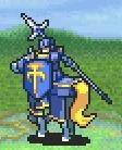 Perceval in battle using a Lance