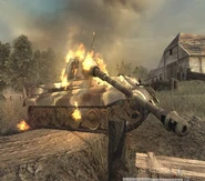 Destroyed Tiger II WaW