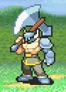 Garret in battle