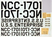 USS Enterprise 11-feet model decal sheet by Richard Datin