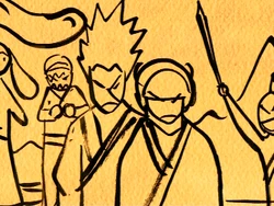 Sokka's painting of Mai and Zuko