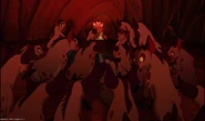 A group of hyenas