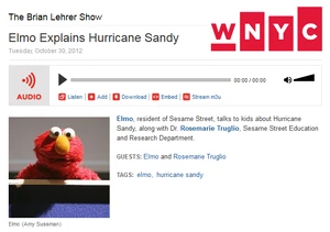 WNYC Elmo Oct 30 2012