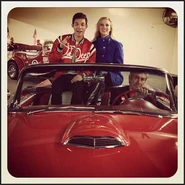 Roshon-fegan-2012-hollywood-christmas-parade-with-caroline-sunshine-2