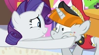 Rarity grabbing Porter's face S2E9
