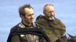 Stannis Baratheon y Davos Seaworth HBO