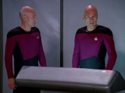 Jean-Luc Picard and his future-self double