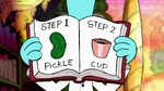 Pickle in a cup