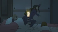 Ritsu scaring Mio