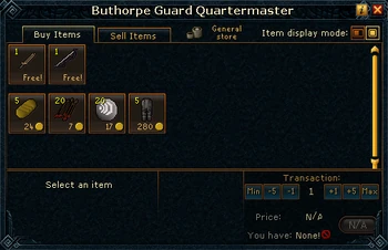 Burthorpe Guard Quartermaster stock