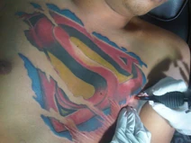 Superman Tattoo Finishing