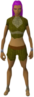 Woven top and shorts (Brown) equipped