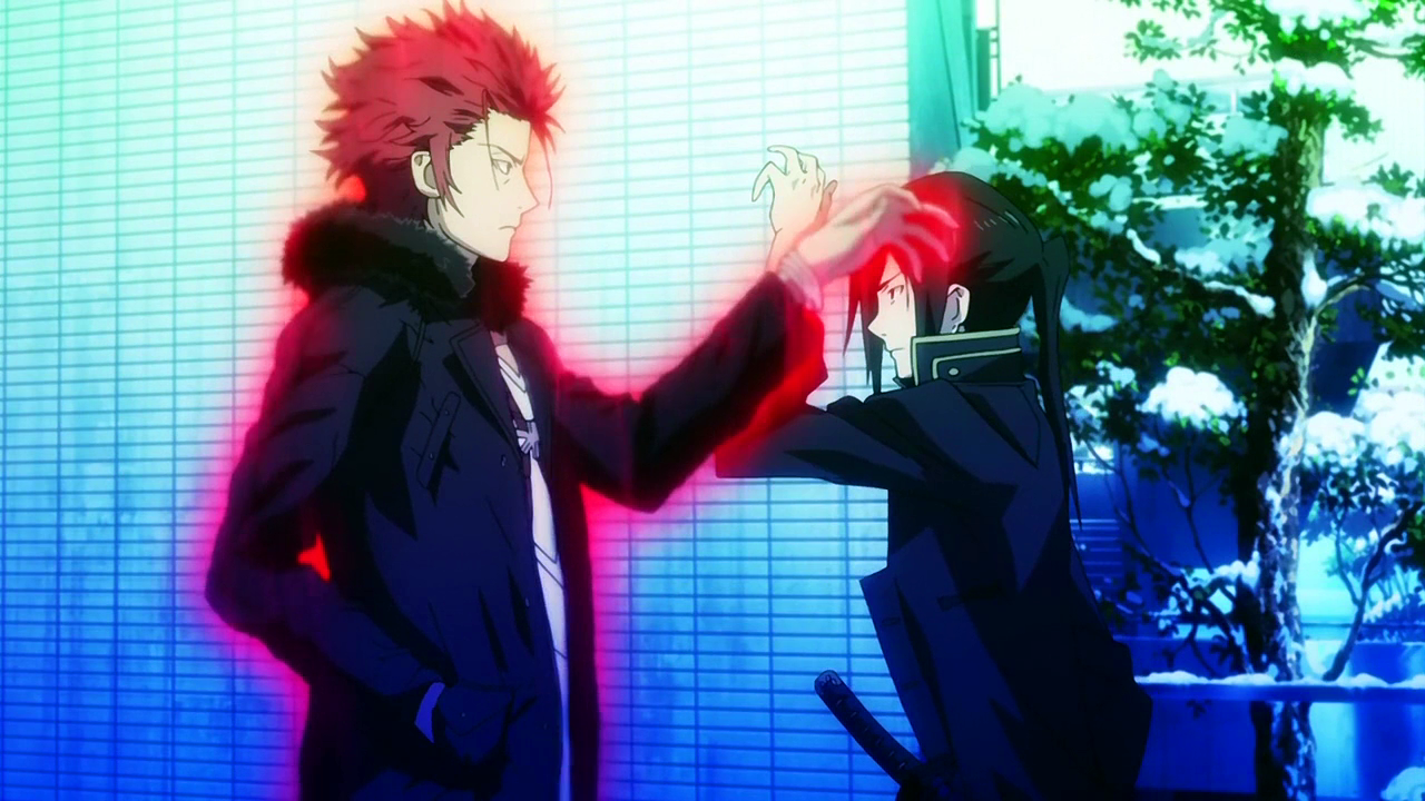 Extra. KurohGrabbingMikoto'sHand