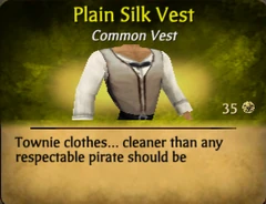 Plain silk vest