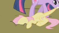 Fluttershy has her head in the ground S1E07