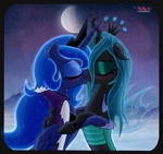 Princess Luna and Chrysalis shipping by artist-willis96