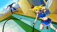 Bickslow dodges Lucy's whip