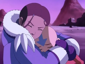 Katara comforts Aang