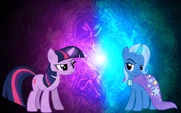Twilight Sparkle and Trixie wallpaper