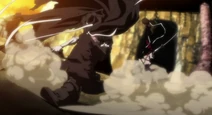 Justice defeating Rokutaro
