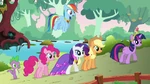 The ponies walking to dinner S03E10