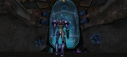 Samus approaches Omega Pirate