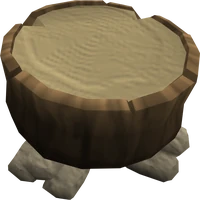 Woodcutting stump