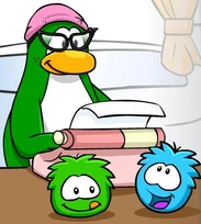 Aunt Arctic and her puffle