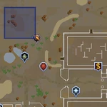 Sinkholes north of desert town map