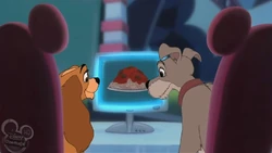 Lady and Tramp order spaghetti