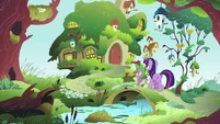 Twilight and Spike at Fluttershy's cottage S03E13