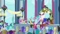 Main 5 and Princesses in Canterlot castle throne room S03E13.png