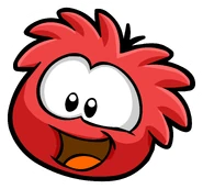 Red puffle pin