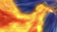 Ash Charizard Flamethrower