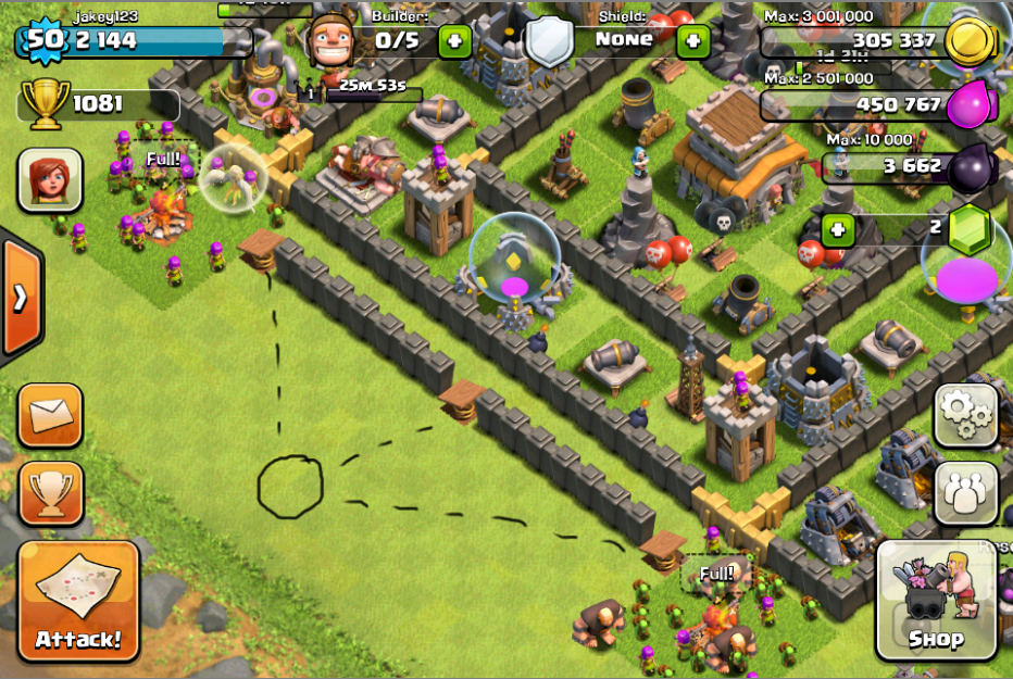 clash of clans layout
