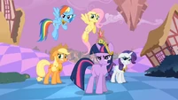Main ponies Sans Pinkie Pie Reactions to Pinkie Pie S2E2