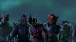 Outside Zero's body,Zero Darkness(Belial) moving